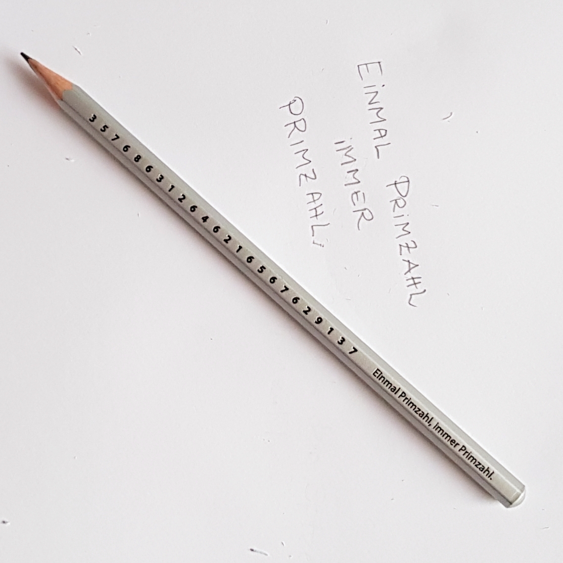 Bleistift "Einmal Primzahl, immer Primzahl"